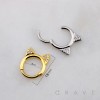 MULTI CLUSTER CZ CAT KITTY SEPTUM HINGED SEGMENT HOOP RING 316L SURGICAL STEEL 